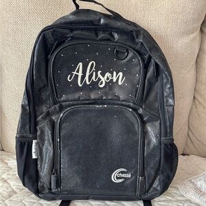 Chassé glitter Black Backpack